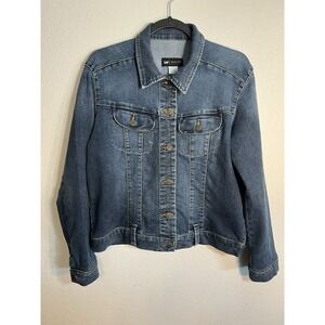 Lee Perfect Fit Storm Rider Denim Jean‎ Jacket Womens Size L